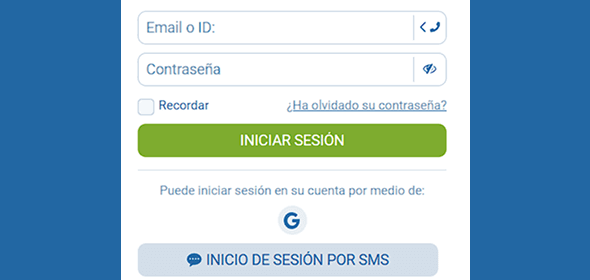 Introduce la información solicitada Selecciona tu método de acceso